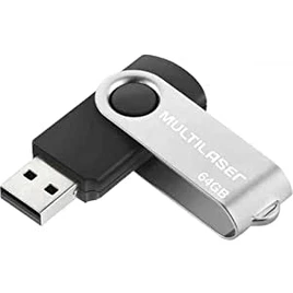 Pen Drive Twist 64GB USB Leitura 10MB/s e Gravação 3MB/s Preto Multilaser – PD590