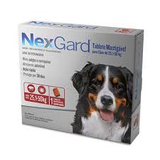 NexGard Antipulgas e Carrapatos para Cães de 25,1 a 50kg, 1 tablete