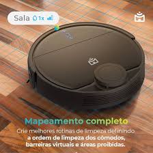 Smart Robô Aspirador Wi-Fi Laser PRA1000 Positivo Casa Inteligente, Mapeamento Inteligente, Varre, Aspira, Passa Pano, Retorna para Base, Controle por voz ou pelo App, Bivolt – Compatível com Alexa