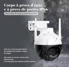 Câmera IP Sem Fio de Segurança Externa HD 4MP, Câmera de Visão Noturna Infravermelha WiFi, IP66 à Prova D’água e à Prova de Poeira, Chamada de Voz Bidirecional, Campo de Visão Completo PTZ 360 Graus