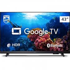 Smart TV Philips 43″ Full HD 43PFG6918/78, Google TV, Comando de Voz, HDR, 3 HDMI, Wifi 5G, Bluetooth