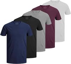 Kit 5 Camisetas Masculinas Slim Gola Algodão Premium Coloridas by ZAROC