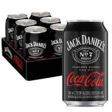 Pack Bebida Mista Alcoólica Gaseificada Jack Daniel’s e Coca-Cola Lata 350ml 6 unidades