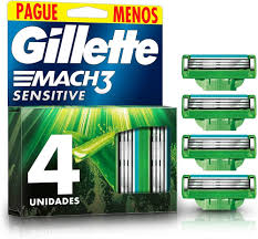 Gillette Carga Para Aparelho De Barbear Mach3 Sensitive 4 Unidades