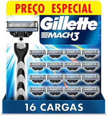 Gillette Mach3 – Refil Para Barbear, 16 Unidades