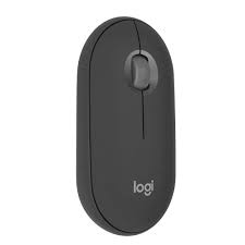 Mouse sem fio Logitech Pebble 2 M350s com Clique Silencioso, Design Slim Ambidestro, Conexão Bluetooth e Pilha Inclusa – Grafite