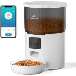 4L Alimentador Automático Cães Gatos Pets Programável Smart, Alimentador para animais de estimação Tuya WIFI Dispensador de alimentos inteligente para cães e gatos