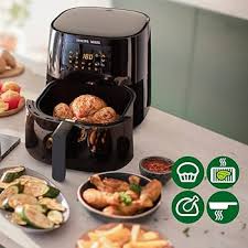 Fritadeira Airfryer Essential XL Conectada, Philips Walita, conectividade c/Alexa, 6.2L de capacidade, Preta, 2000W, 127V (RI9280/90)