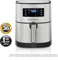 Fritadeira Sem Óleo AIR FRYER DIGITAL Hamilton Beach 5.0L 110v Cinza, 1700W – 35051