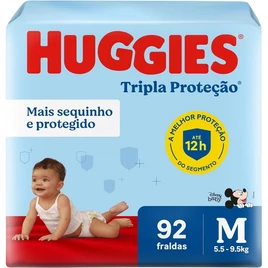 Huggies Fralda Tripla Proteção M 92 Un