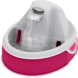 AMICUS – Fonte de Água AQUA FLOW para Pets – Fontes de Água para Gatos e Cães, Bebedouro para Animais de Estimação, Sistema de Drenagem Anti-Pelos, Bivolt – Capacidade Máxima 3,5L – Rosa & Cinza