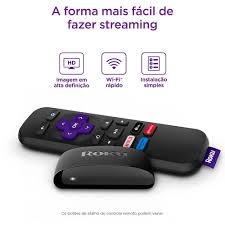 Roku Express | Dispositivo de streaming para TV HD/Full HD compatível com Alexa, Siri e Google. Inclui Cabo HDMI Premium