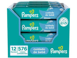 Pampers Lenços Umedecidos Cuidado de Bebê 576 unidades