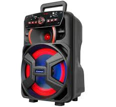 Amvox Caixa de Som Amplificada ACA 221 Gigante II – 220W RMS, Bluetooth, Rádio FM, USB, Preto